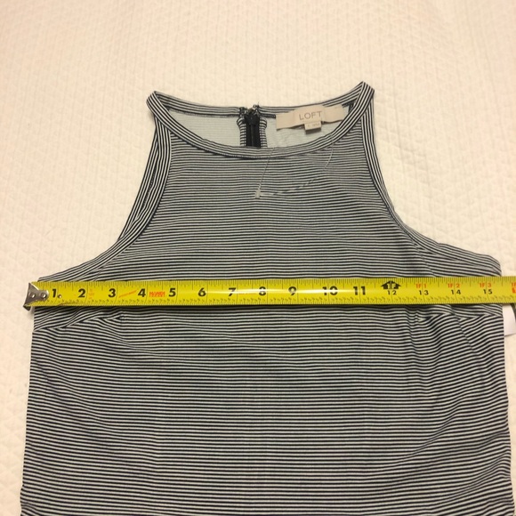 NWOT Loft Petite Dot Mixed Media Flair Dress - Picture 14 of 14